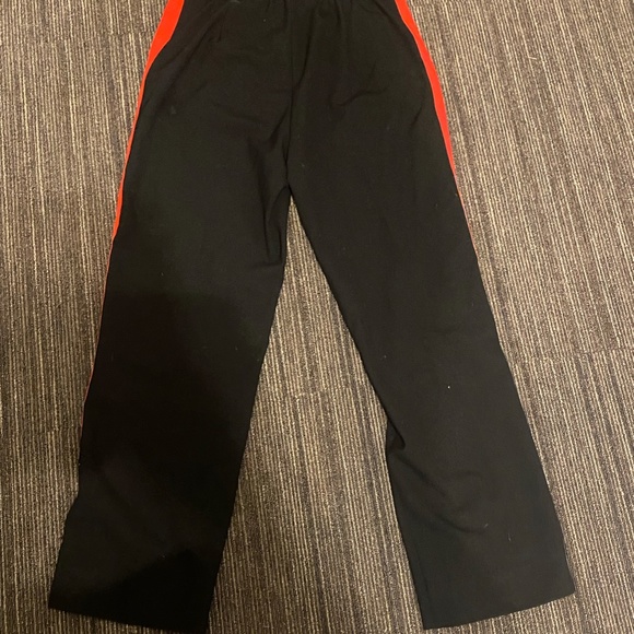 ZARA Black High- Waist Pants with red stripe. - Picture 2 of 4